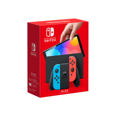 Nintendo Switch OLED Model with Neon Red and Neon Blue Joy-Con